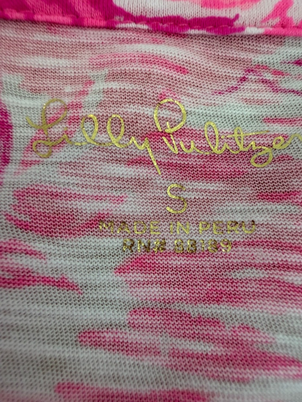 NWOT Lilly Pulitzer Etta Round Neck Pink Patterned Short Sleeve Women's T size S - Picture 2 of 12